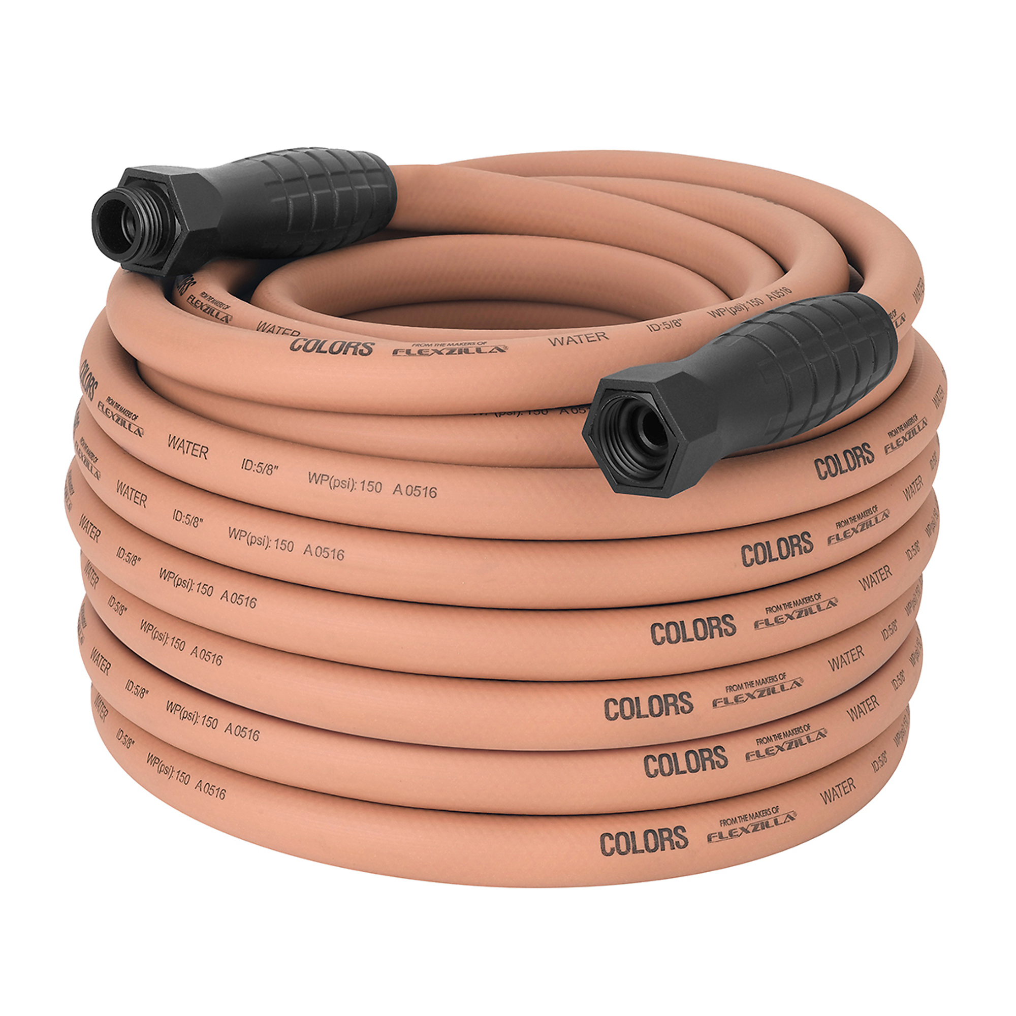 Legacy Flexzilla® Colors™, Garden Hose, 5/8in. x 100ft., 3/4in., Red Clay, Length 100 ft, Hose Connection Size 3/4 in, Max. Pressure 150 PSI, Model# HFZC5100TCS-E